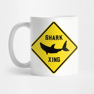 Shark Crossing Road Sign Xing Zone Mug